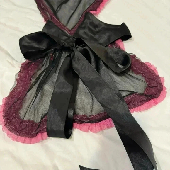 Vintage Y2K Coquette heart shaped lingerie with satin, mesh, ribbons, bows 🎀 OS - Picture 7 of 10